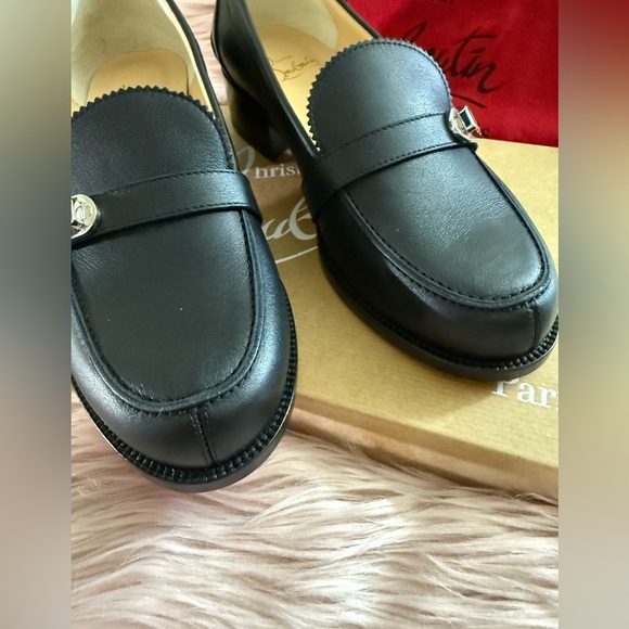 Christian Louboutin Leather Lock Me Moc Loafers Size 36.5 - Picture 6 of 7